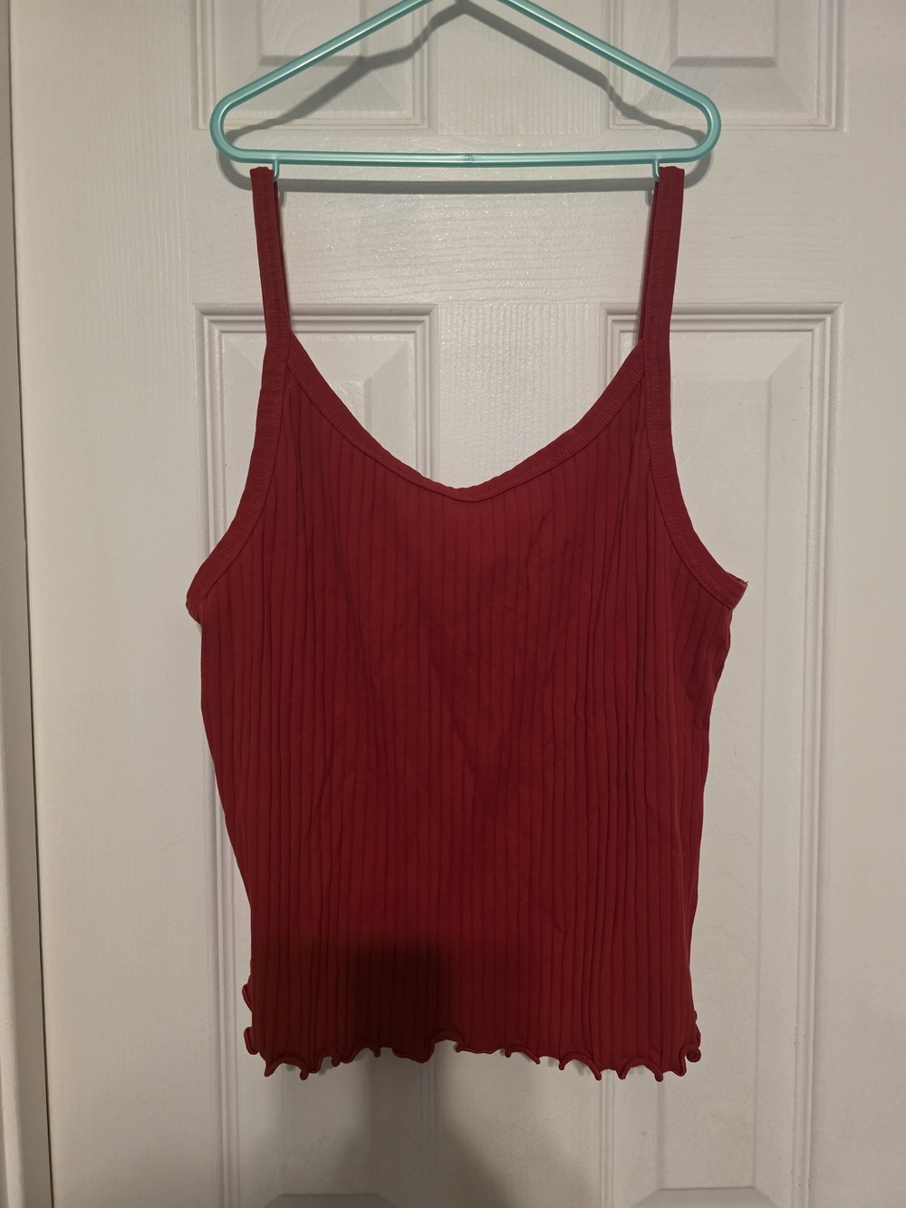 Old Navy Brick Red Ribbed V-Neck Tank